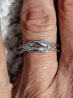 Size 6.5 Silver Plated Infinity Love Knot Ring